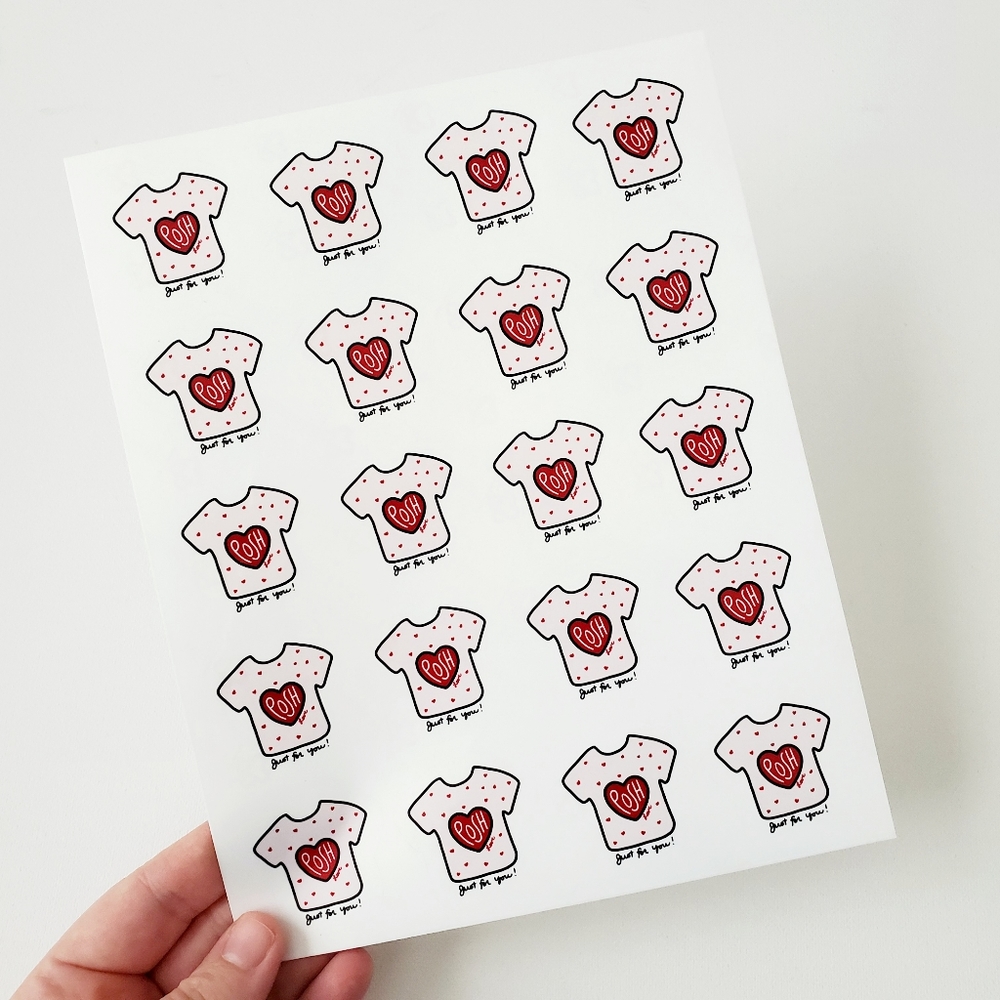 LB047 STICKERS Custom Poshmark Sticker POSH LOVE Shipping Supplies - Picture 3 of 7